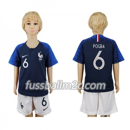 Fußballtrikots Frankreich Pogba 6 Kinder Heim Trikotsatz WM 2018